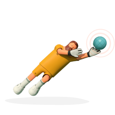 Goalkeeper save during friendly match
